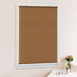 Woodtone Oval Cordless Rollup Light Filtering Window Blinds Shades: 30" (Width)